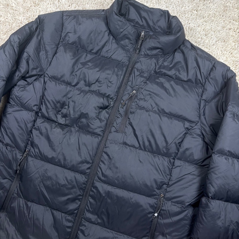 Eddie Bauer 650 Down Puffer Jacket Womens XL Black Insulated Full Zip